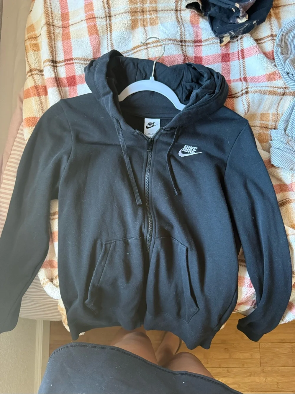 Nike Black Jacket with White Logo Tag